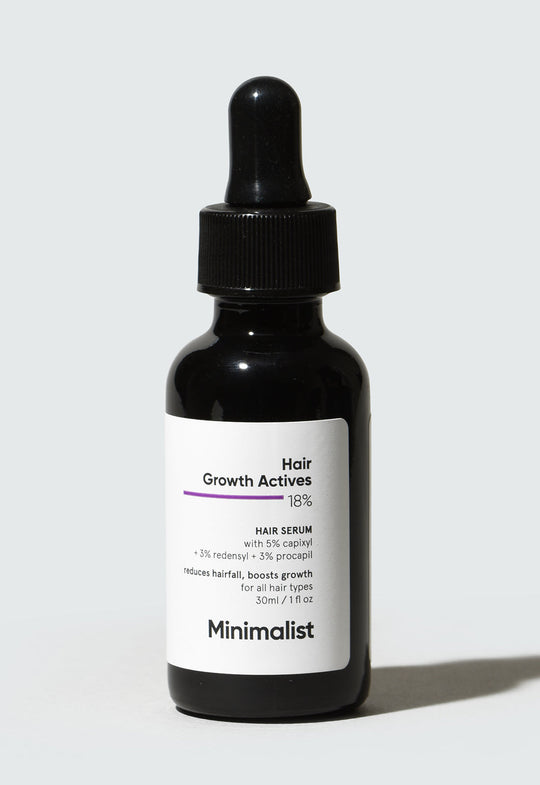 Minimalist Hair Growth Actives 18% Hair Serum For Reduces Hairfall &amp; Promotes Healthy Hair Growth, 30ml - Buy from Indicrest