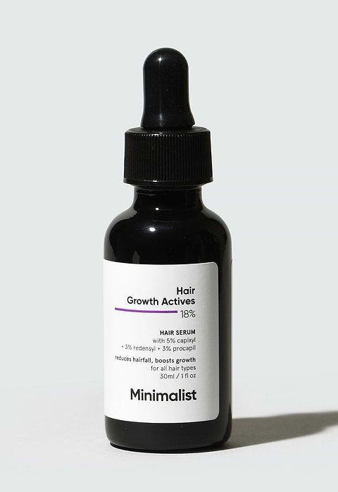 Minimalist Hair Growth Actives 18% Hair Serum For Reduces Hairfall &amp; Promotes Healthy Hair Growth, 30ml - Image 2 - Buy from Indicrest