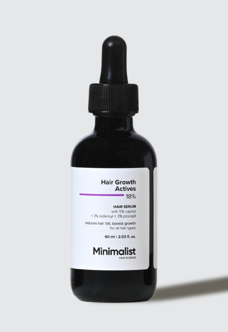 Minimalist Hair Growth Actives 18% Hair Serum For Reduces Hairfall &amp; Promotes Healthy Hair Growth, 60ml - Buy from Indicrest