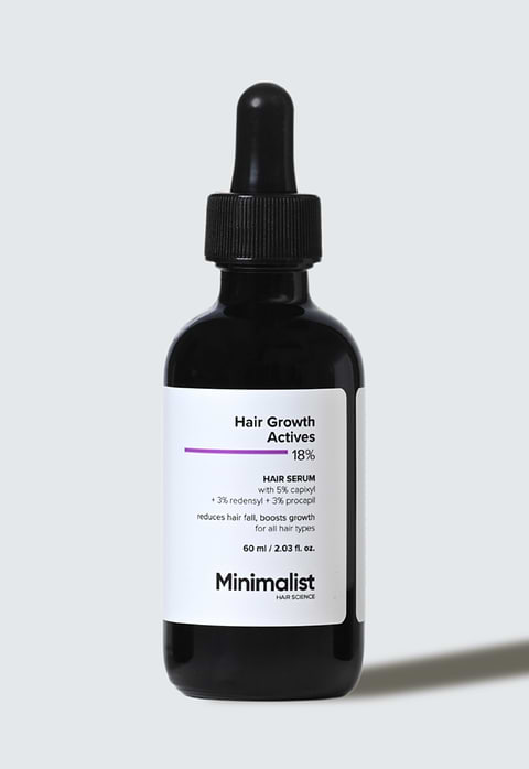 Minimalist Hair Growth Actives 18% Hair Serum For Reduces Hairfall &amp; Promotes Healthy Hair Growth, 60ml - Image 7 - Buy from Indicrest