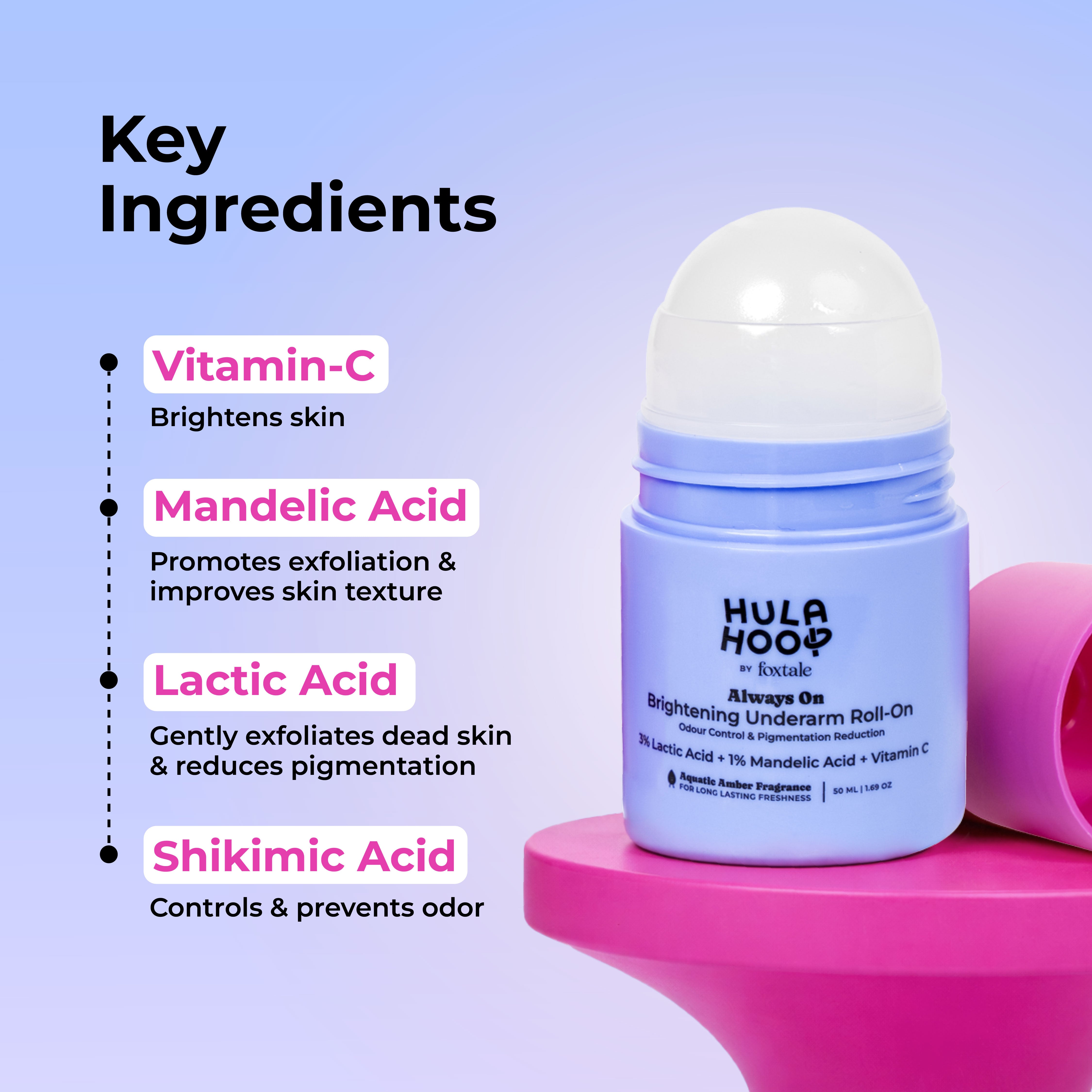 Foxtale Brightening Underarm Roll-On with Vitamin C - Image 3 - Buy from Indicrest