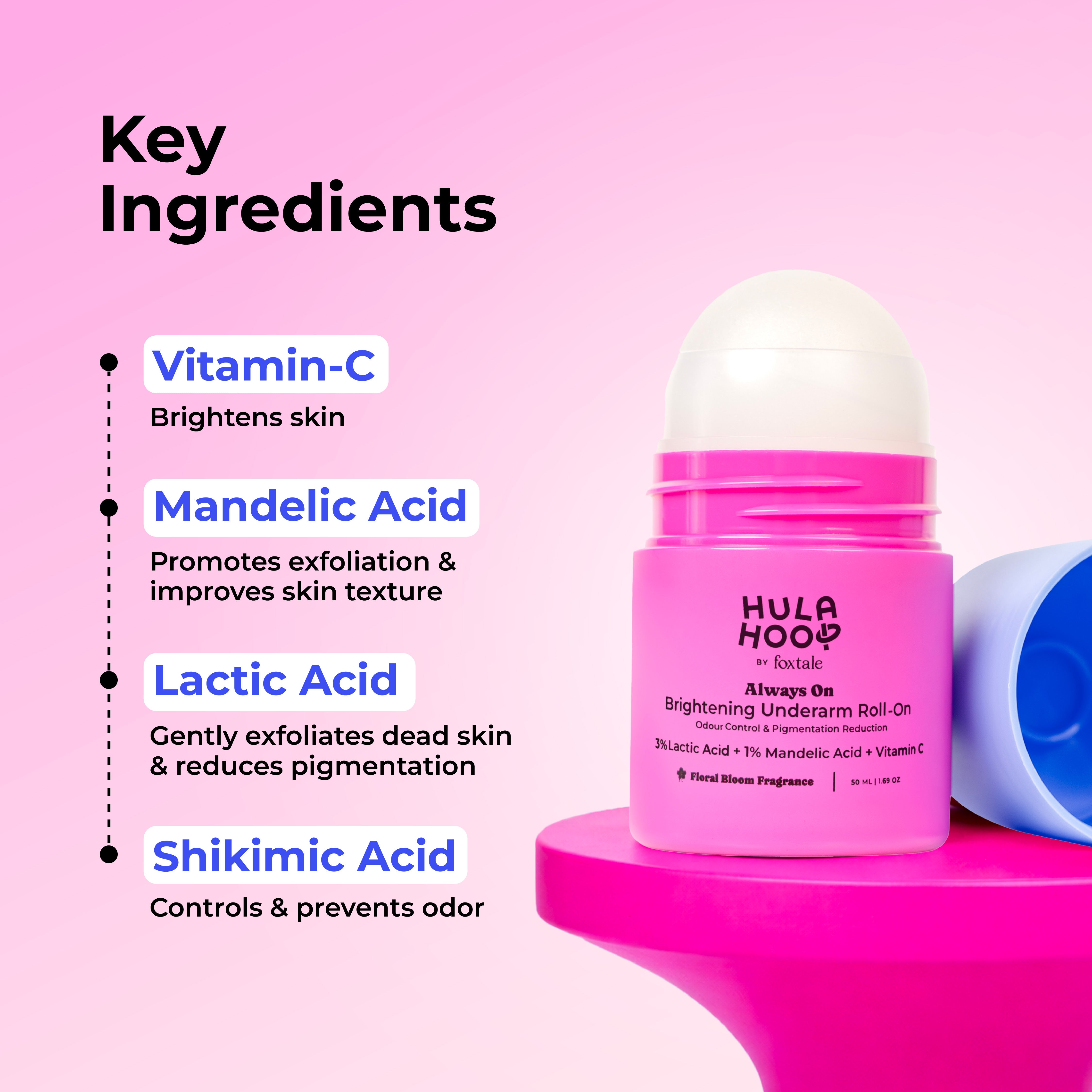 Foxtale Brightening Underarm Roll-On with Vitamin C - Image 3 - Buy from Indicrest