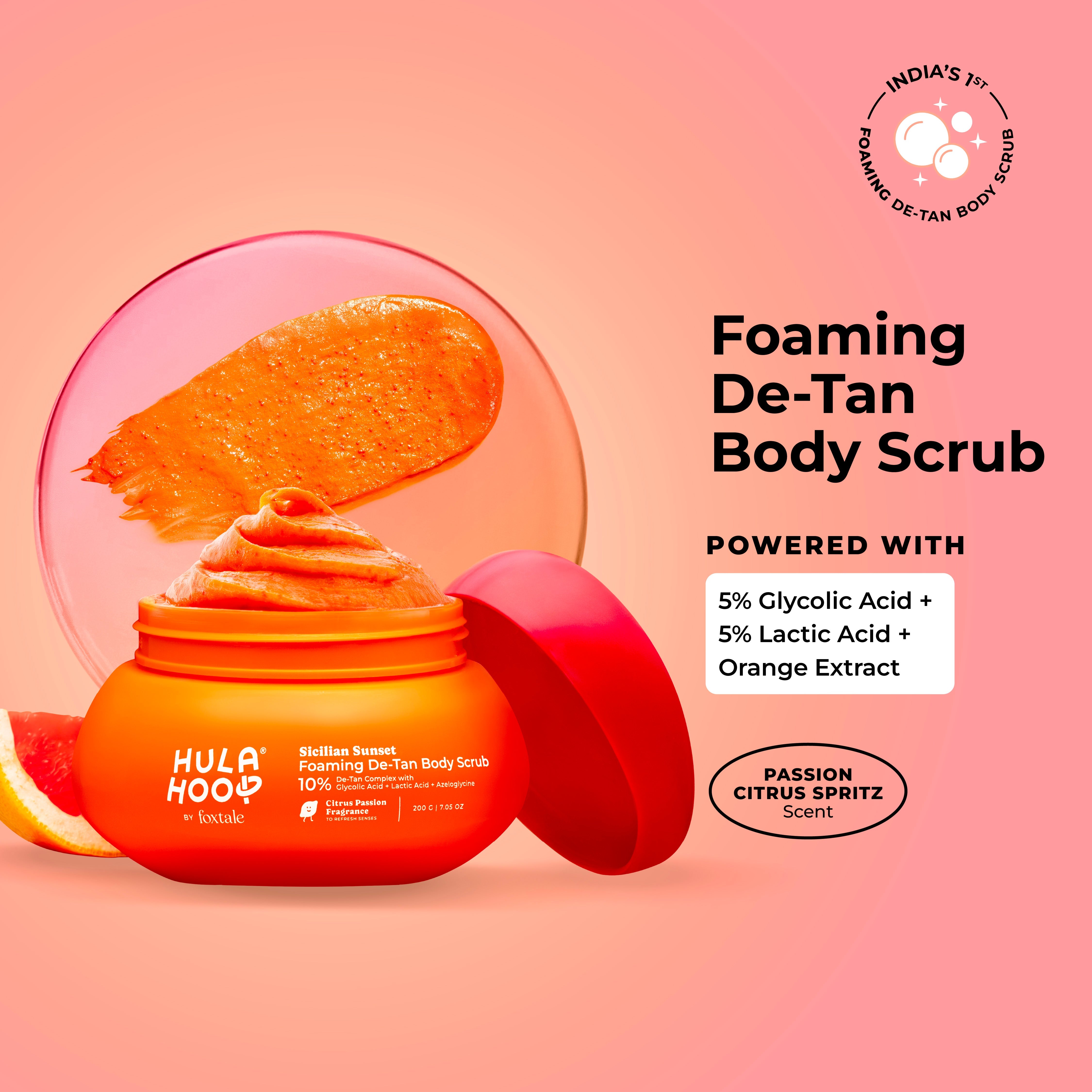 Foxtale Foaming De-Tan Body Scrub - Buy from Indicrest