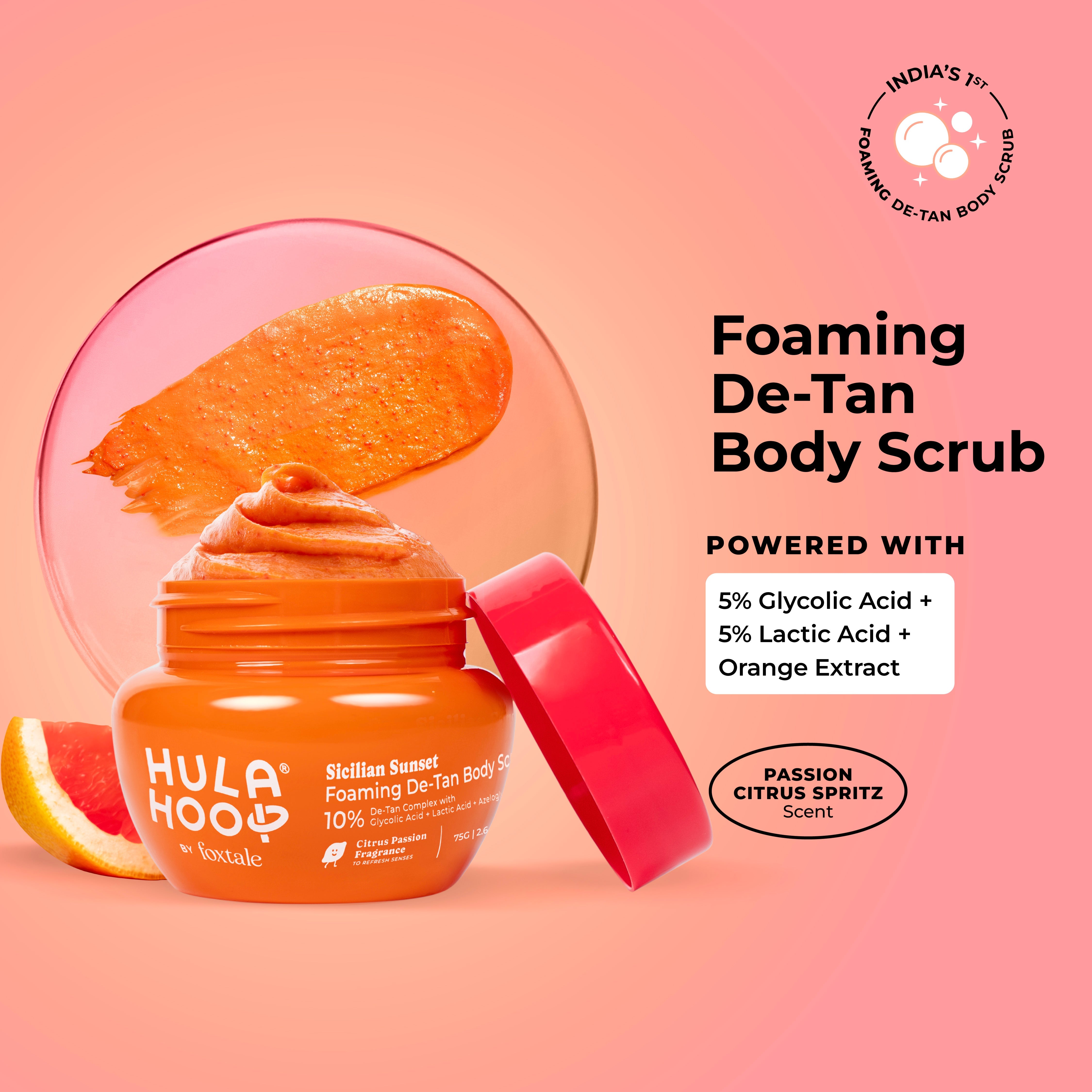 Foxtale Foaming De-Tan Body Scrub - Buy from Indicrest
