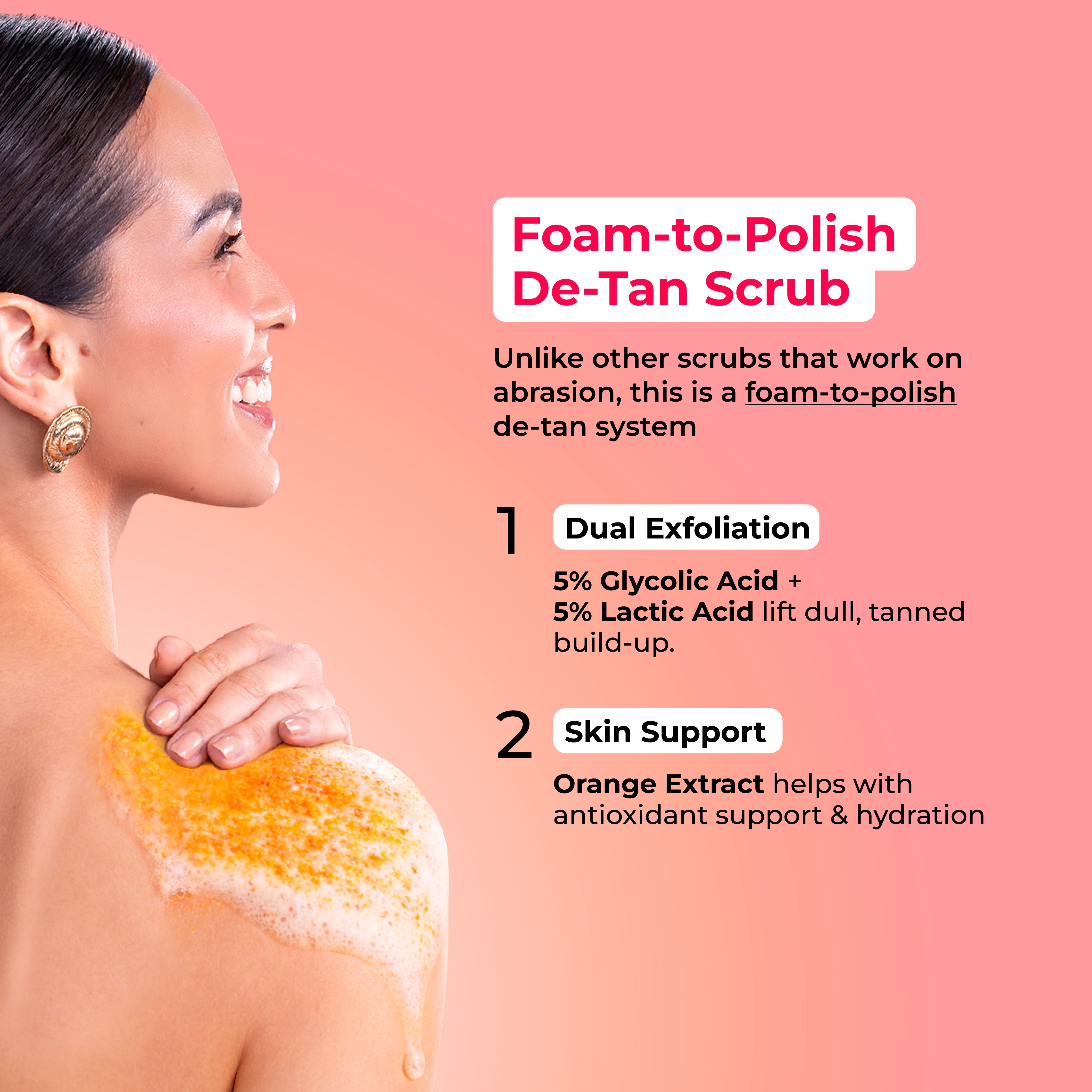 Foxtale Foaming De-Tan Body Scrub - Image 2 - Buy from Indicrest