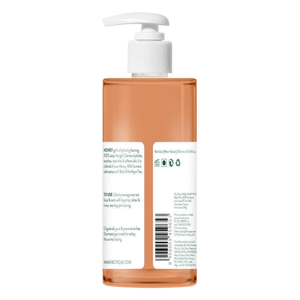 Biotique Honey Gel Soothe & Nourish Foaming Face Wash, 300ml - Image 2 - Buy from Indicrest