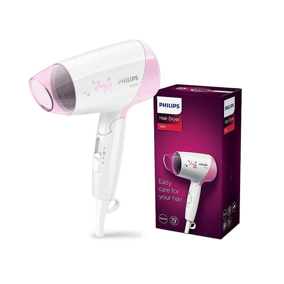 Philips Hair Dryer- Thermoprotect Technology | On The Go Dryer | 3 Heat & Speed Settings | Quick, Gentle Drying for Shiny Hair | HP8120/00