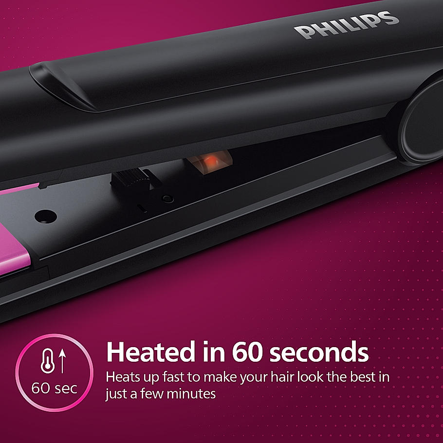 Philips Selfie Hair Straightener- I Minimized Heat Damage with SilkPro Care I Ceramic Coated Plates I HP8302/06