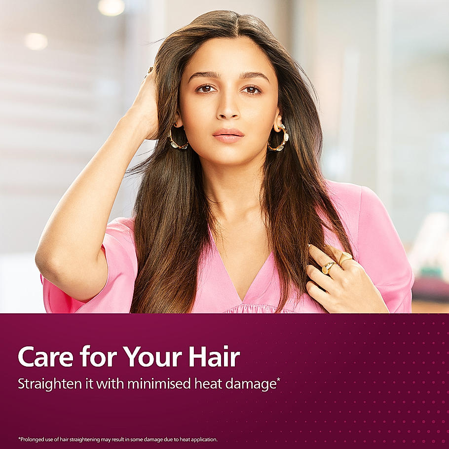 Philips Selfie Hair Straightener- I Minimized Heat Damage with SilkPro Care I Ceramic Coated Plates I HP8302/06