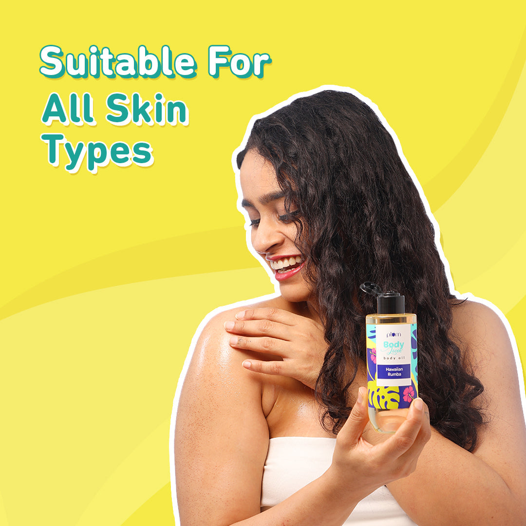 Plum Hawaiian Rumba Body Oil by Plum BodyLovin' | Intense Moisture & Instant Glow | Non-Greasy & Lightweight | Nourishes Skin | Fresh Beachy Fragrance, 200ml