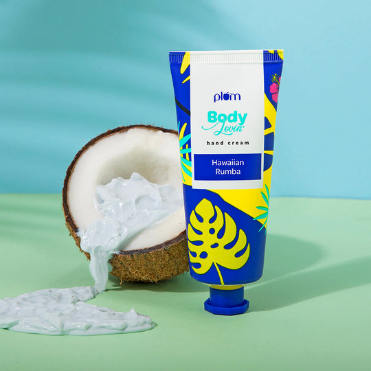 Plum Hawaiian Rumba Hand Cream by Plum BodyLovin' | Intensely Moisturizes | Lightweight Formula | Fresh Beachy Fragrance, 50g Buy at Indicrest