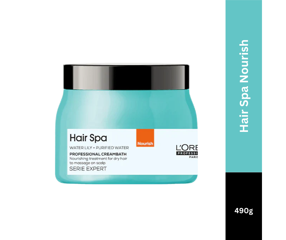 L'Oreal Professionnel Paris Hair Spa Nourish Creambath, 490g and Hair Spa Purifying Concentrate Anti-Dandruff, 6x8ml – Combo