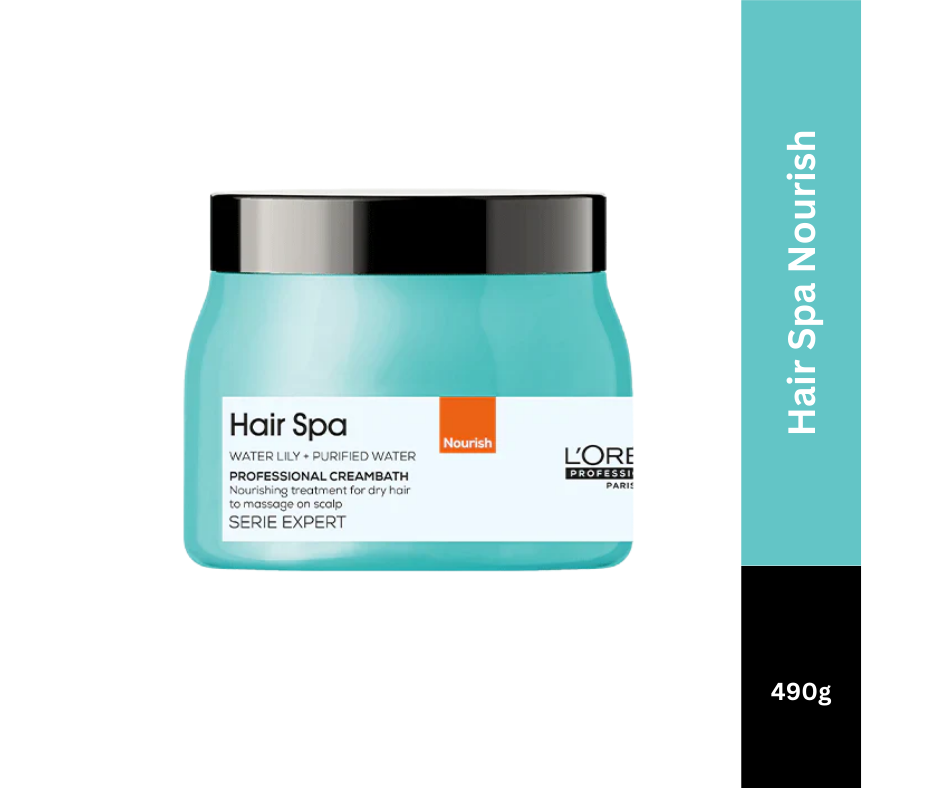 L'Oreal Professionnel Paris Hair Spa Nourish Creambath, 490g and L'Oreal Professionnel Hair Spa Hydrating Concentrate, 6x8ml – Combo