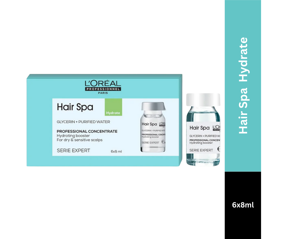 L’Oreal Professionnel Hair Spa Repair Creambath, 490g | Hair Spa Hydrating Concentrate 6×8ml Combo