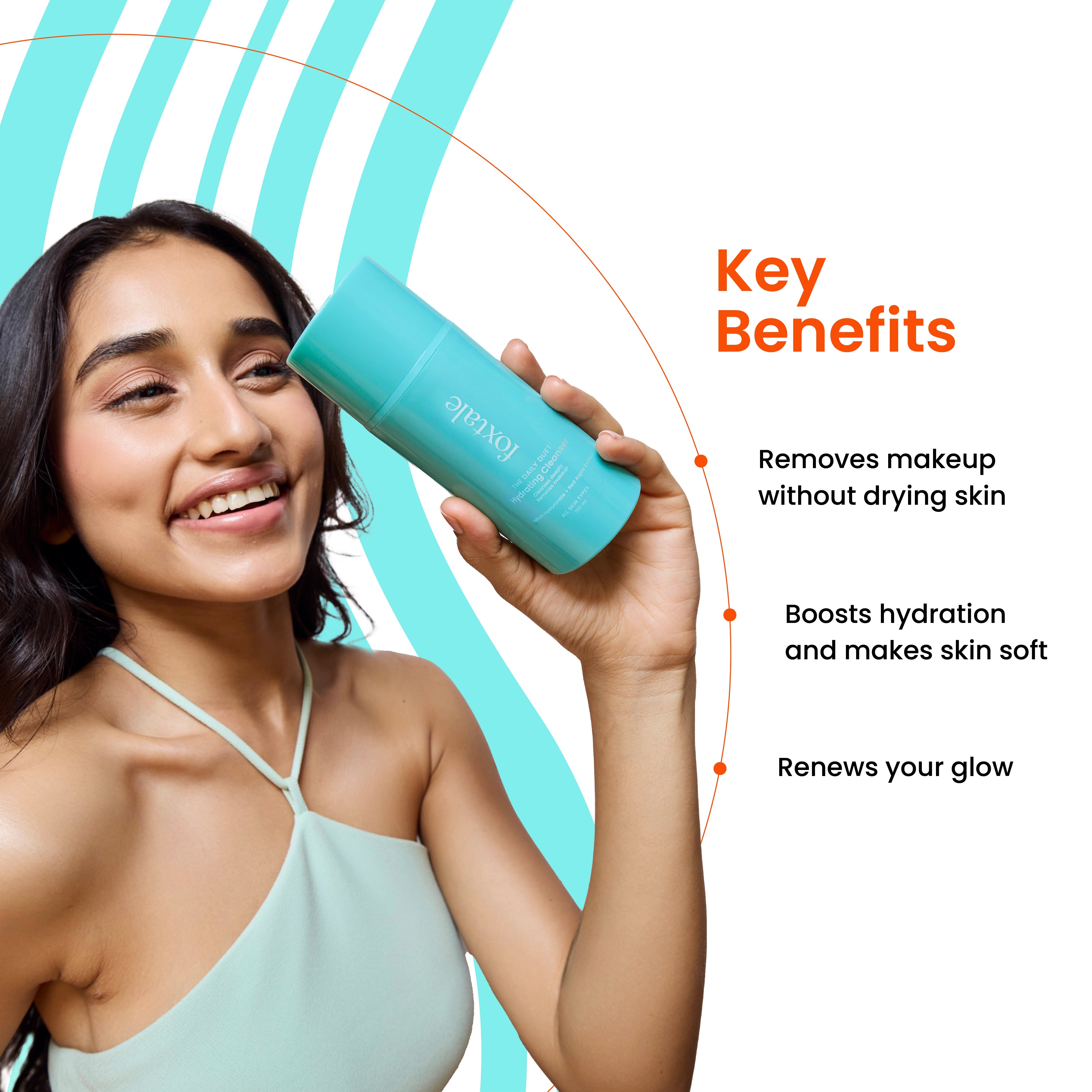 Foxtale Hydrating Face Wash Face Wash That Doubles As A Makeup Remover | 100 ml - Image 2 - Buy from Indicrest