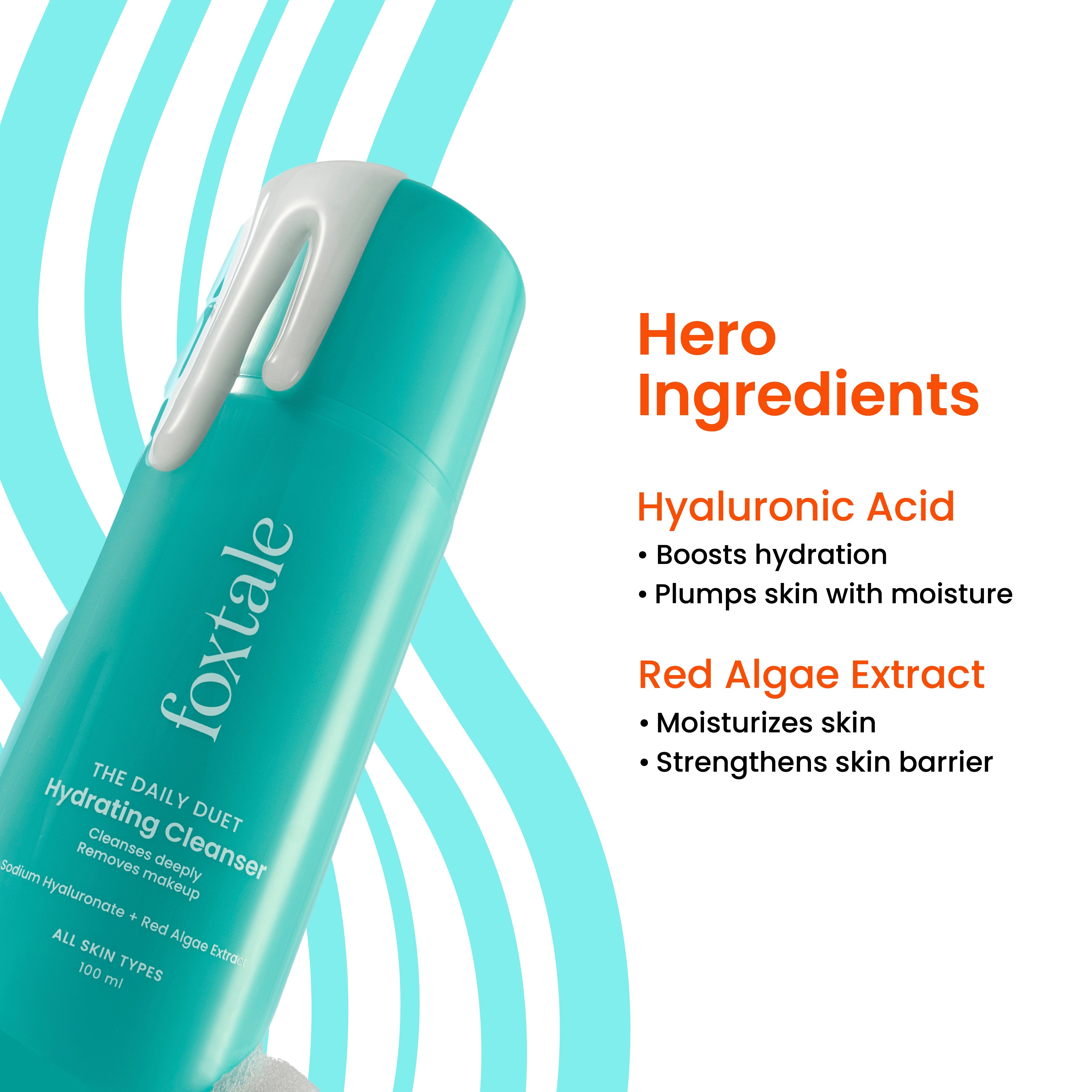 Foxtale Hydrating Face Wash Face Wash That Doubles As A Makeup Remover | 100 ml - Image 3 - Buy from Indicrest
