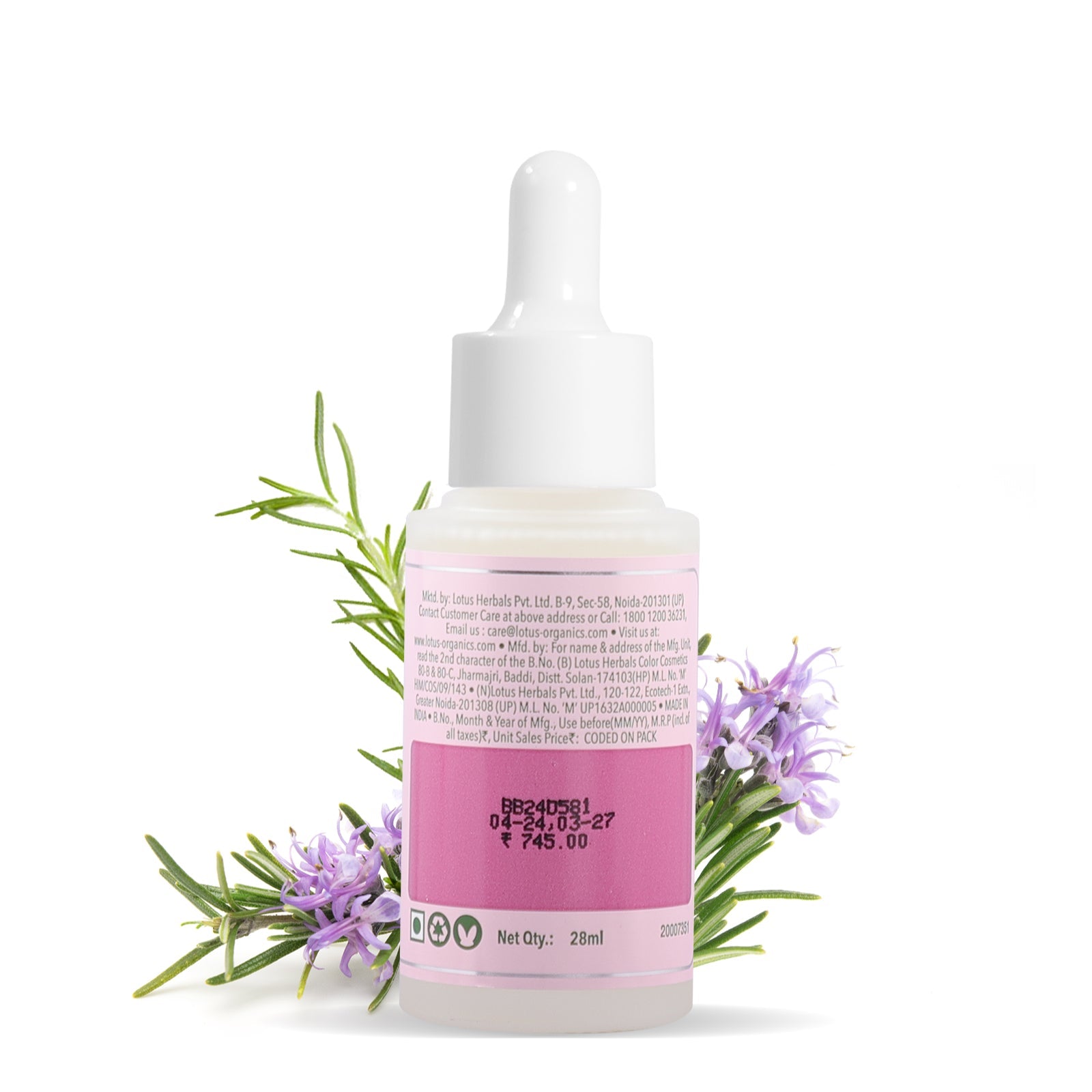 Lotus Herbals Organics+ Hair Growth Active-Concentrate Serum, 28ml