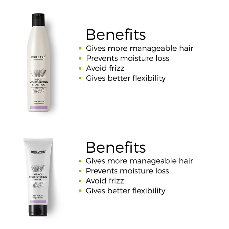 Brillare Heavy Moisturising Shampoo & Conditioner with Hair Wrap Towel Combo - Image 6 - Buy from Indicrest
