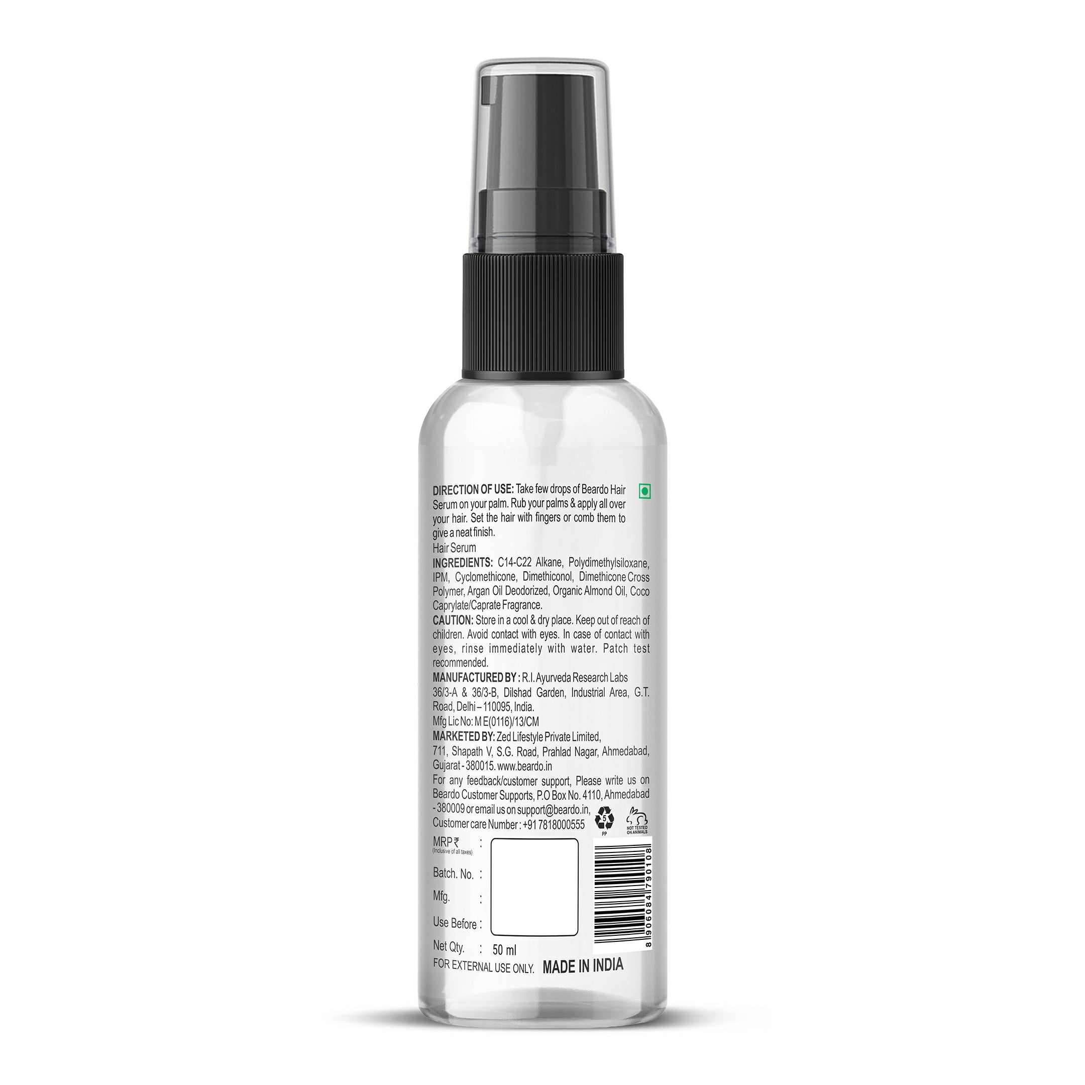 Beardo Hair Serum, 50ml - Image 9 - Buy from Indicrest