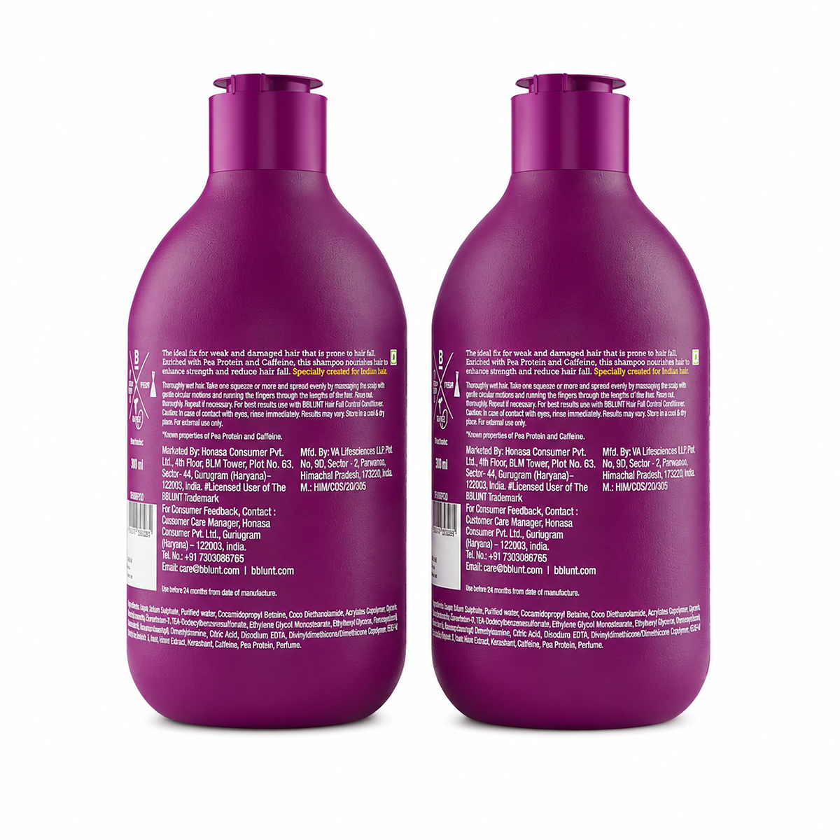 Bblunt Hair Fall Control Shampoo with Pea Protein & Caffeine for Stronger Hair, Pack of 3 X 300ml - Image 16 - Buy from Indicrest