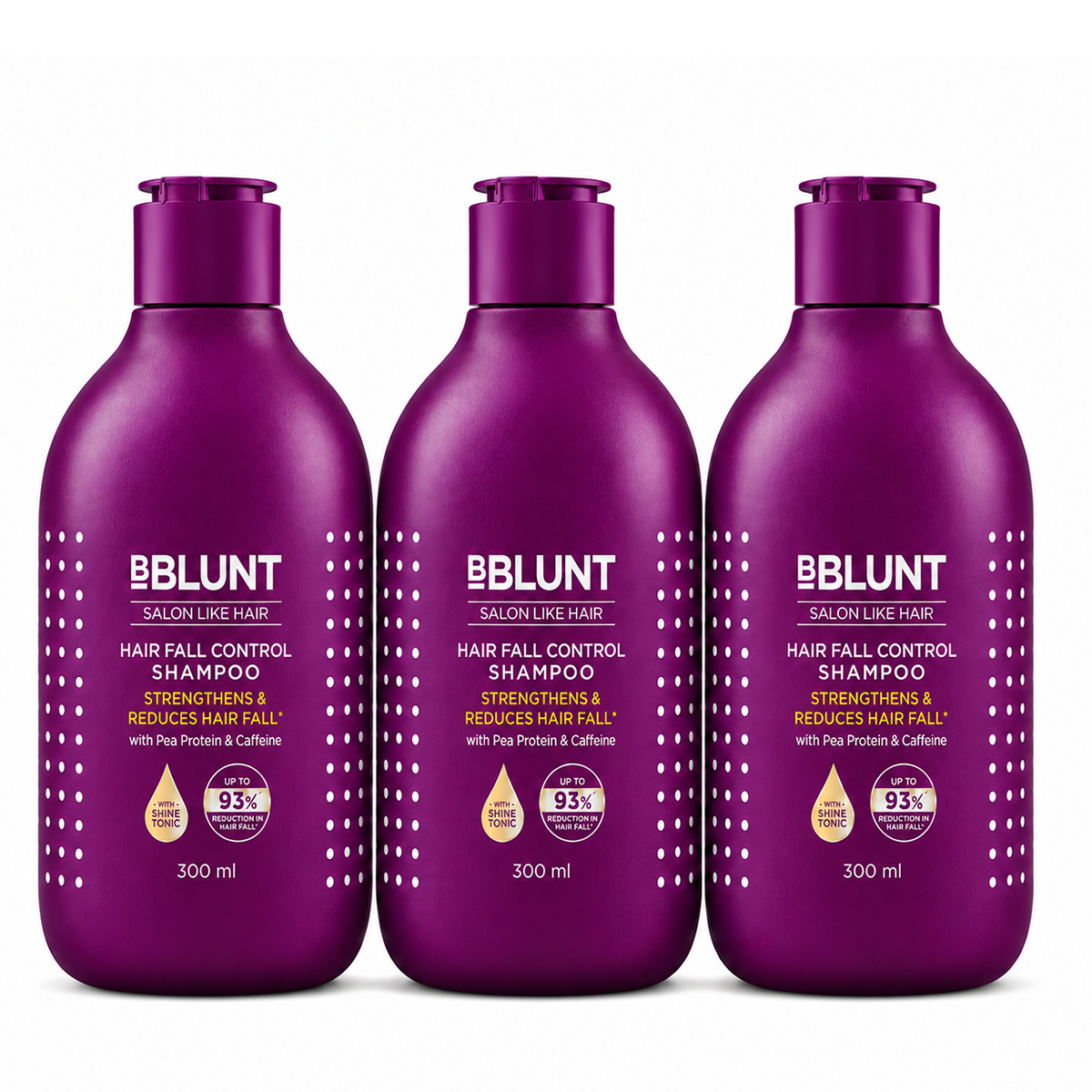 Bblunt Hair Fall Control Shampoo with Pea Protein & Caffeine for Stronger Hair, Pack of 2 X 300ml - Image 12 - Buy from Indicrest