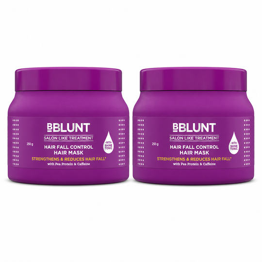 Bblunt Hair Fall Control Hair Mask with Pea Protein & Caffeine for Stronger Hair -250g, Pack of 2 - Buy from Indicrest