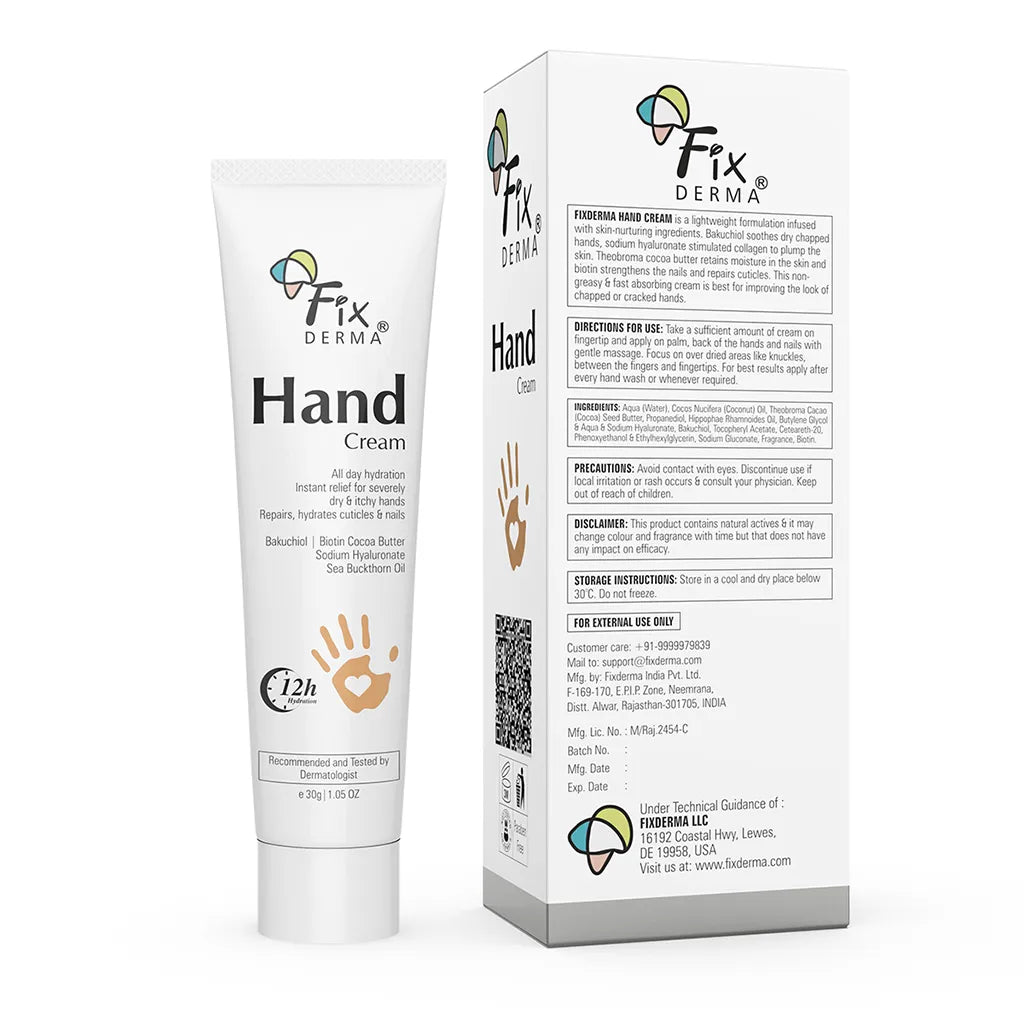 Fixderma Hand Cream | Instant Relief & 12-Hr Hydration for Dry & Itchy Hands, 30g - Image 9 - Buy from Indicrest