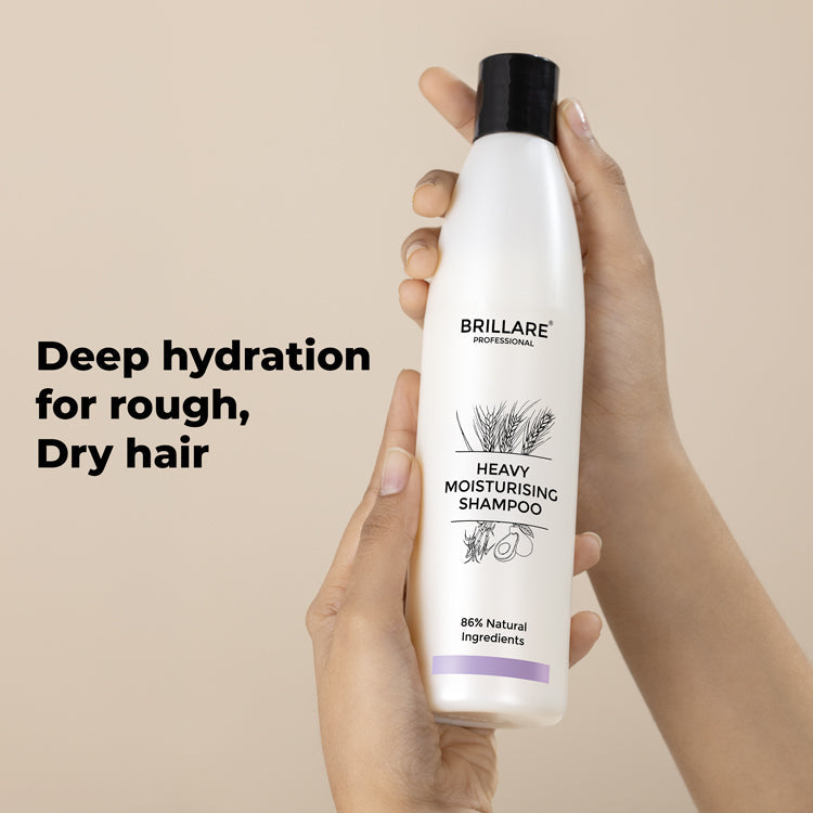 Brillare Heavy Moisturising Shampoo For Dry, Frizzy Hair, 300ml - Image 2 - Buy from Indicrest