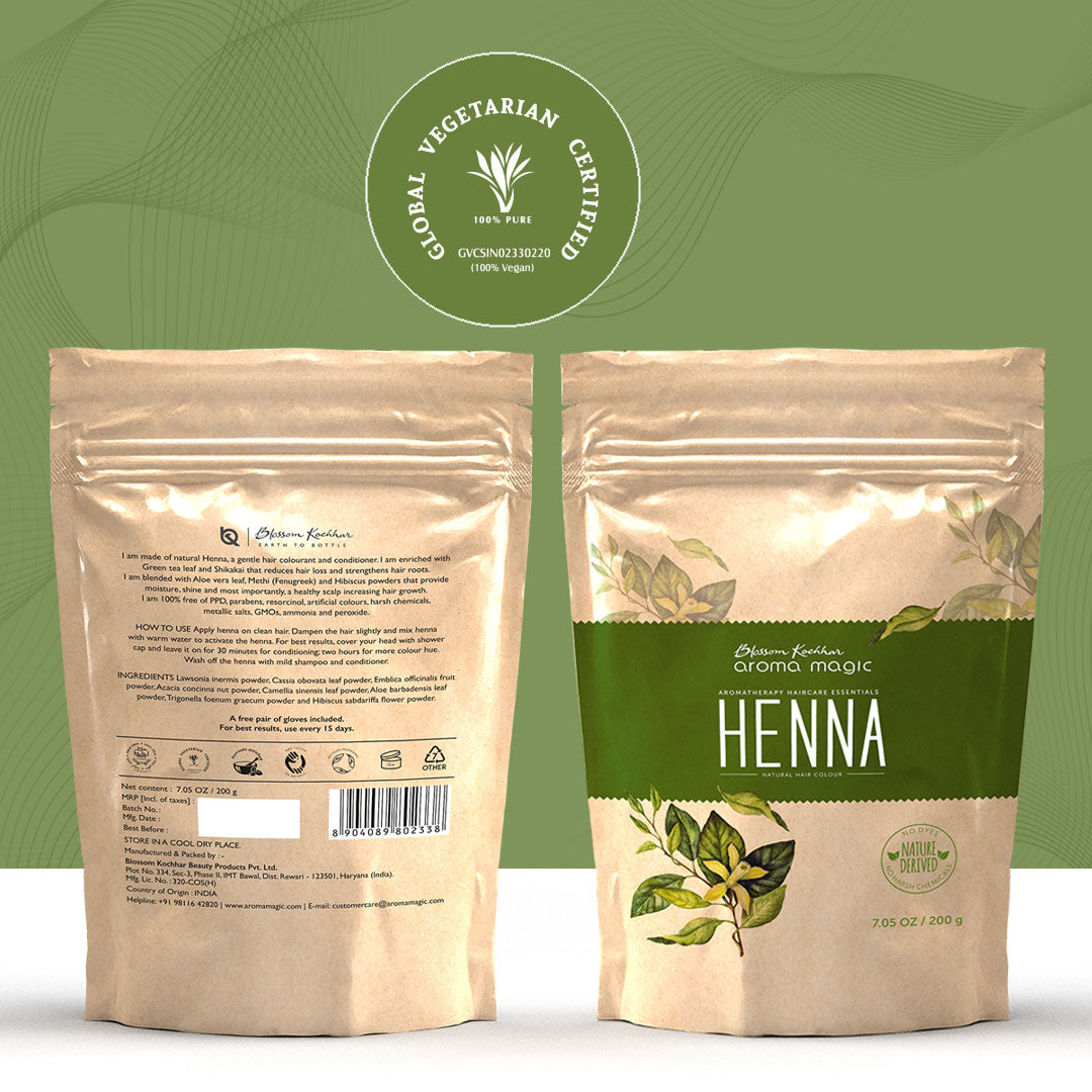 Aroma Magic Henna 100% Free of PPD, Parabens Hair Color, 200g - Image 6 - Buy from Indicrest