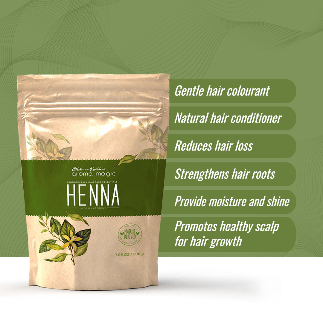 Aroma Magic Henna 100% Free of PPD, Parabens Hair Color, 200g - Image 2 - Buy from Indicrest