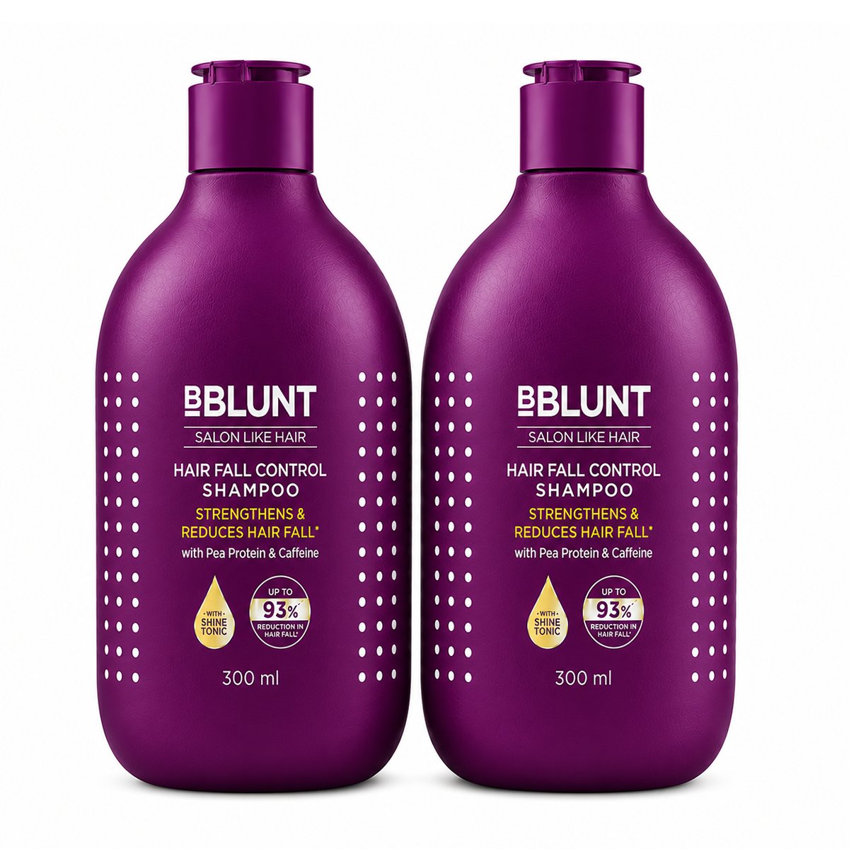 Bblunt Hair Fall Control Shampoo with Pea Protein & Caffeine for Stronger Hair, Pack of 2 X 300ml - Buy from Indicrest
