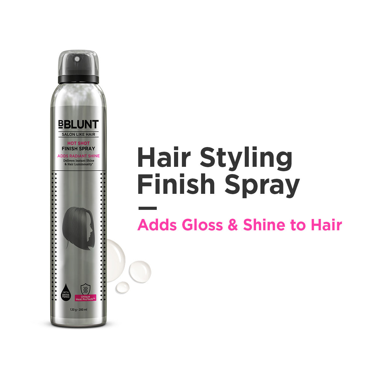 Bblunt Hot Shot Finish Spray For Radiant Shine, 200ml - Buy from Indicrest