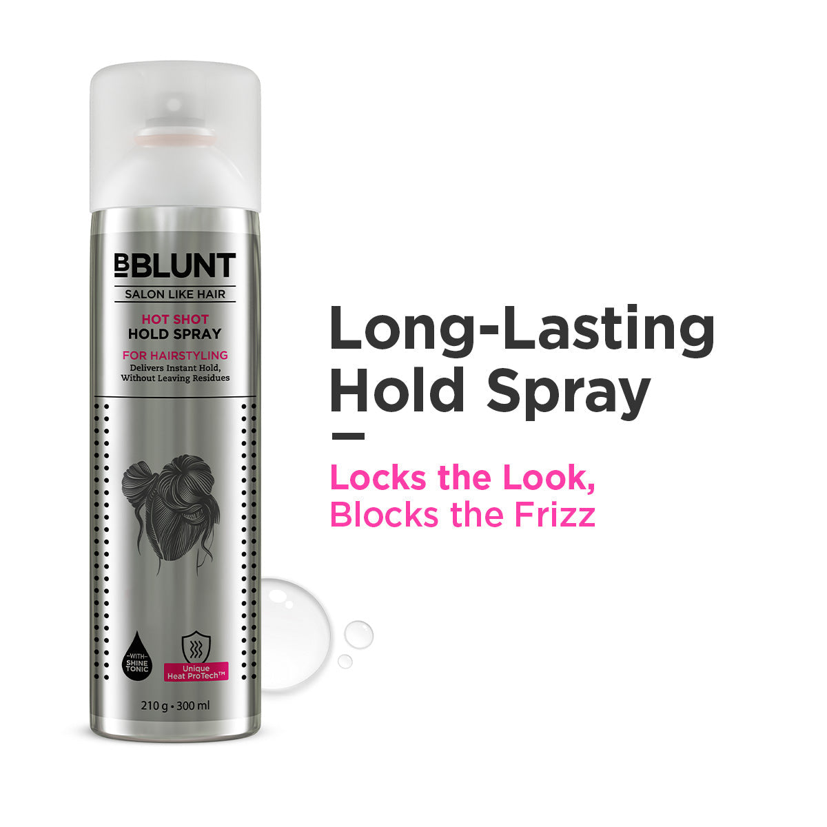 Bblunt Hot Shot Hold Spray for Instant & Firm Hold, Pack of 3 X 300ml - Image 2 - Buy from Indicrest