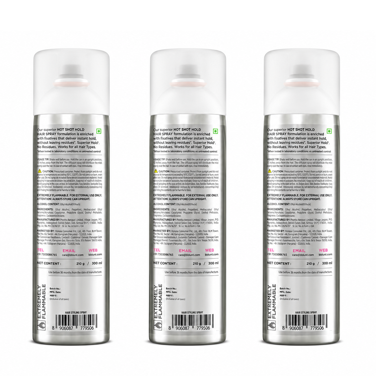 Bblunt Hot Shot Hold Spray for Instant & Firm Hold, Pack of 2 X 300ml - Image 11 - Buy from Indicrest