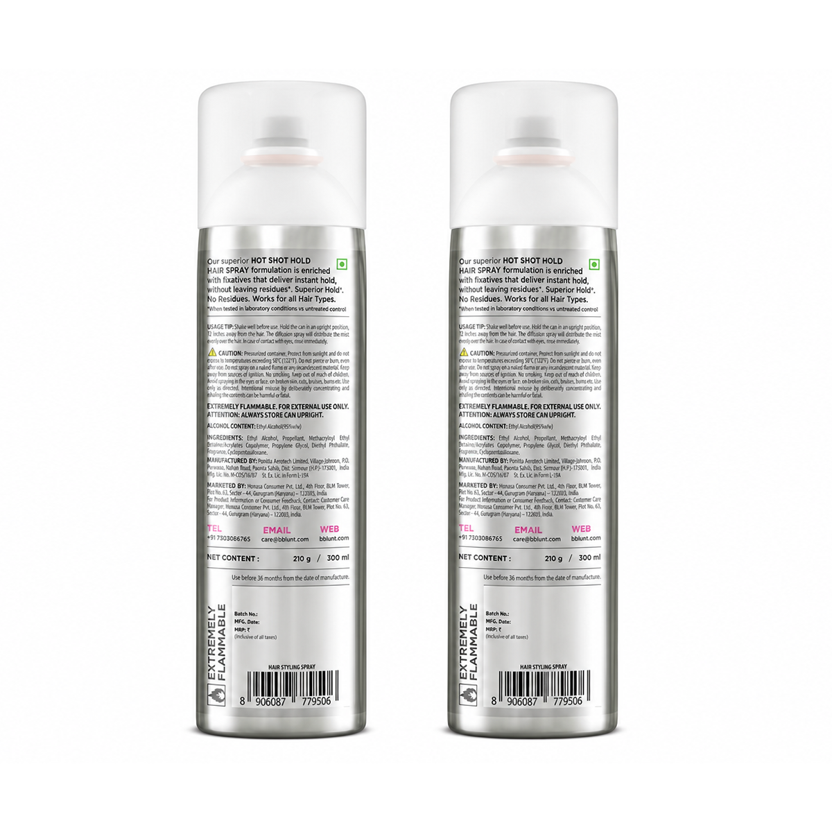 Bblunt Hot Shot Hold Spray for Instant & Firm Hold, Pack of 3 X 300ml - Image 11 - Buy from Indicrest