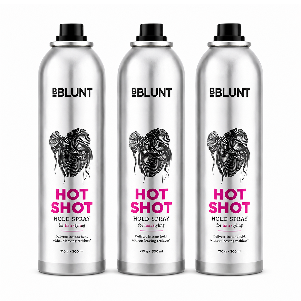 Bblunt Hot Shot Hold Spray for Instant & Firm Hold, 300ml X Pack of 2, Single 300ml - Image 8 - Buy from Indicrest