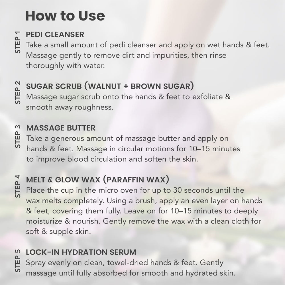 Sara Korean Melt and Glow Pedicure and Manicure Kit with Paraffin Wax Mask - Image 6 - Buy from Indicrest