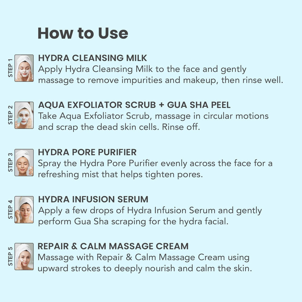 SARA Hydra Aqua Bomb Facial Kit For Skin Brightening With Hyaluronic and Tea Tree - Image 7 - Buy from Indicrest