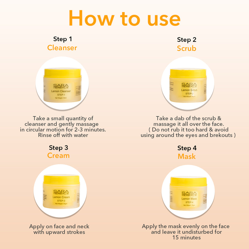 SARA LEMON FACIAL KIT, 4 X 200g - Image 6 - Buy from Indicrest