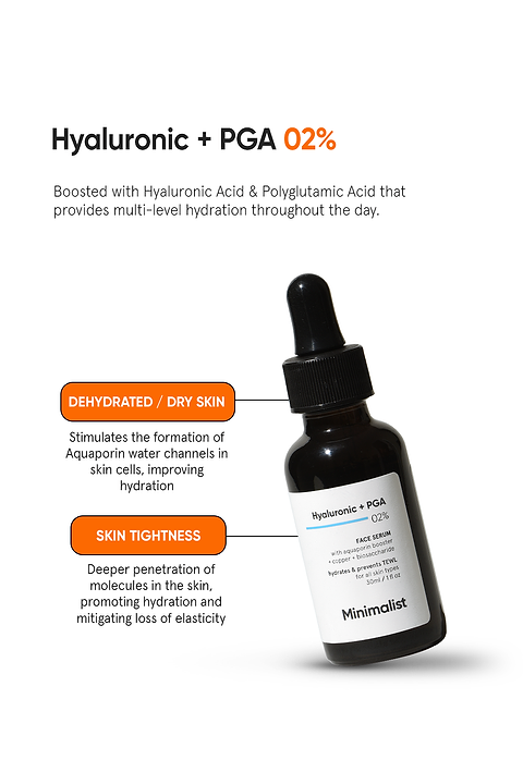 Minimalist Hyaluronic + PGA 2% Face Serum For Intense, Multi-Level Hydration without the Oily Feel, 10ml - Image 3 - Buy from Indicrest