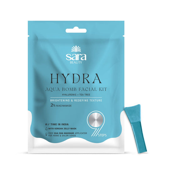 SARA Hydra Aqua Bomb Facial Kit For Skin Brightening With Hyaluronic and Tea Tree - Buy from Indicrest