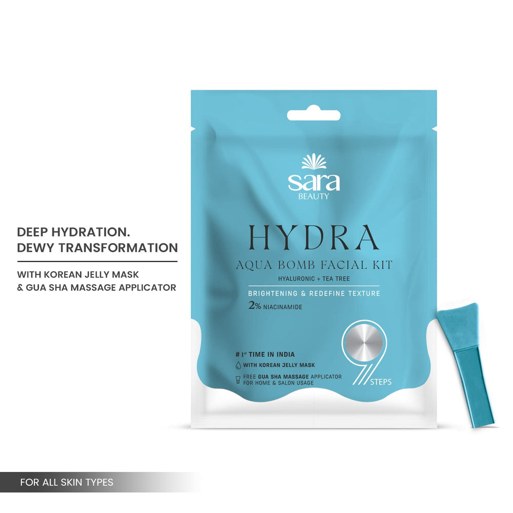SARA Hydra Aqua Bomb Facial Kit For Skin Brightening With Hyaluronic and Tea Tree - Image 2 - Buy from Indicrest
