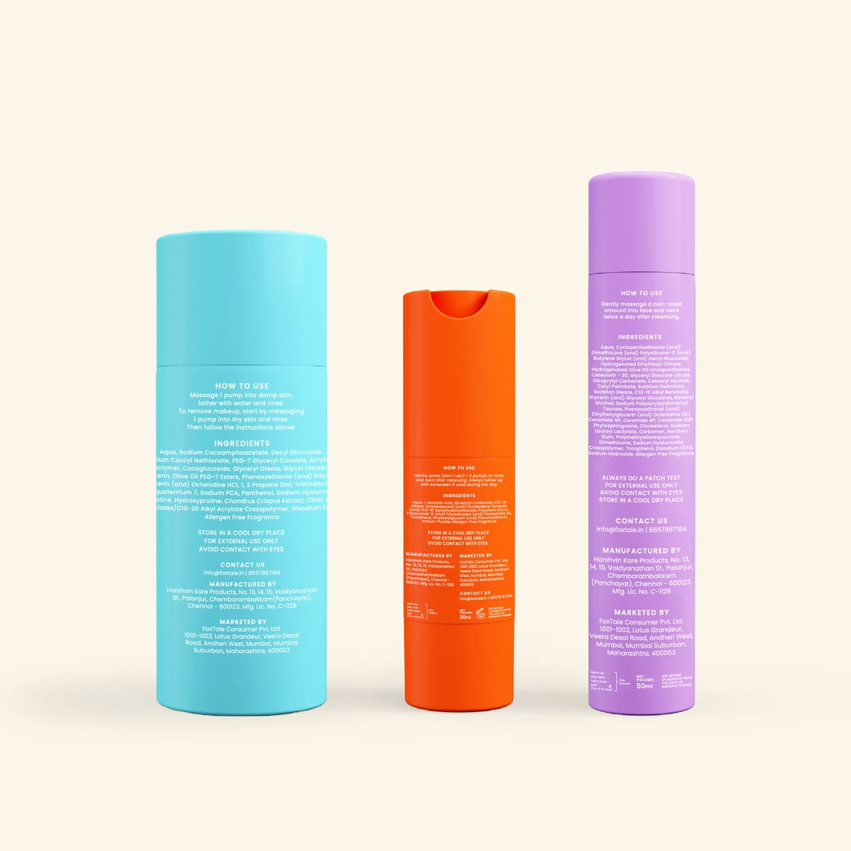 Foxtale HydraGlow Trio Hydrating Face Wash + Vitamin C Serum + Hydrating Moisturizer with Ceramide - Image 7 - Buy from Indicrest
