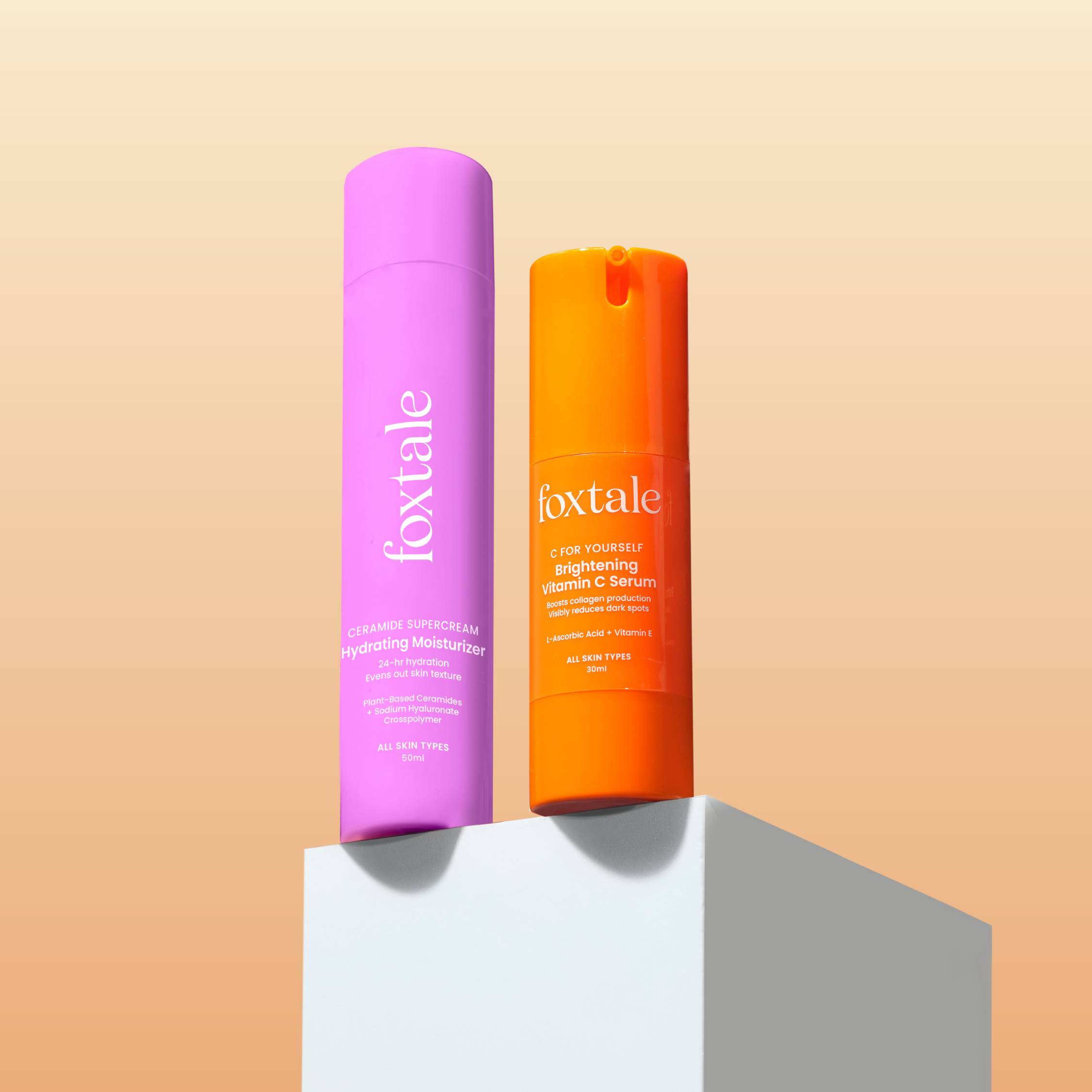 Foxtale HydraGlow Duo Vitamin C Serum + Hydrating Moisturizer with Ceramide - Buy from Indicrest