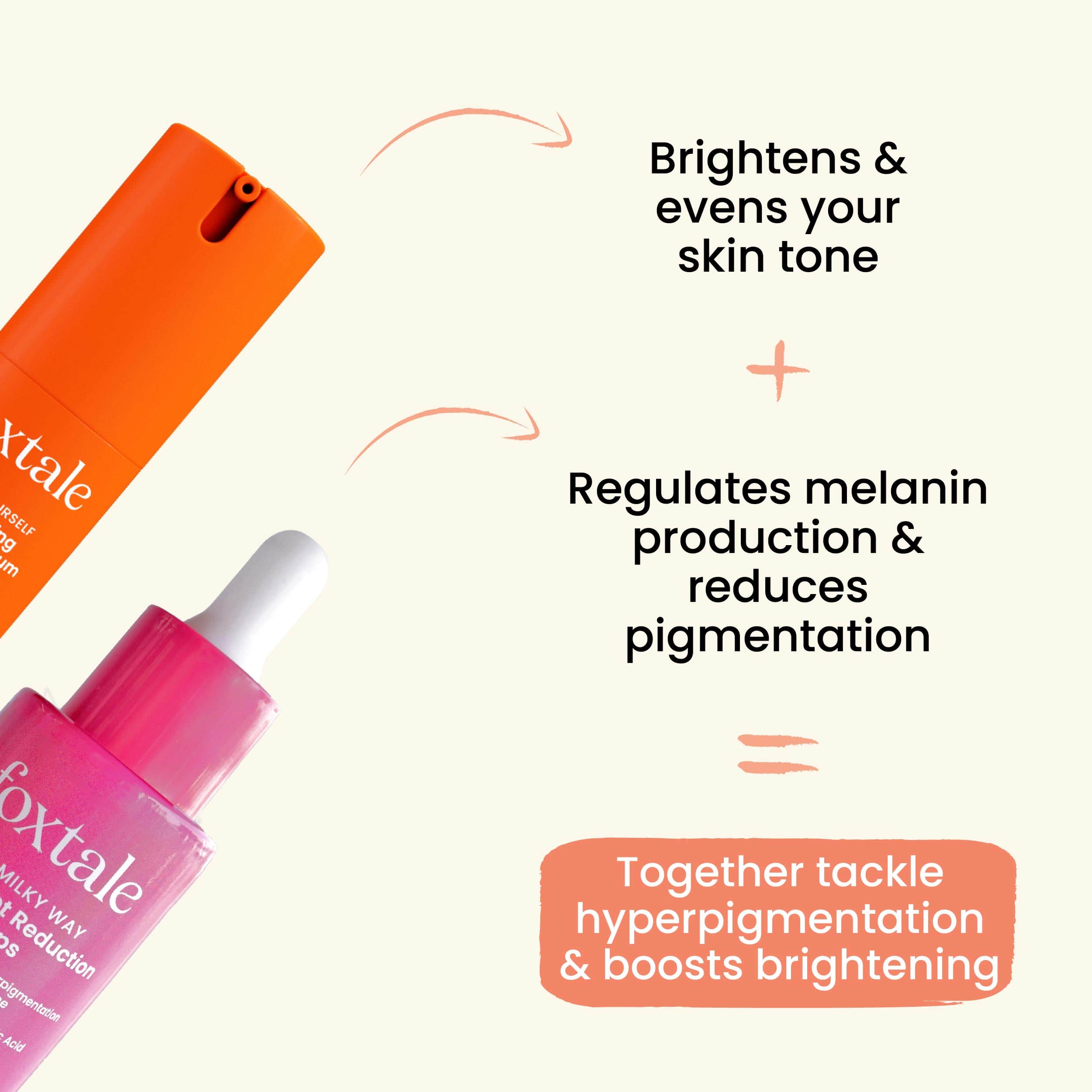 Foxtale De-pigmentation Booster Vitamin C Serum + Rapid Spot Reduction Drops - Image 2 - Buy from Indicrest