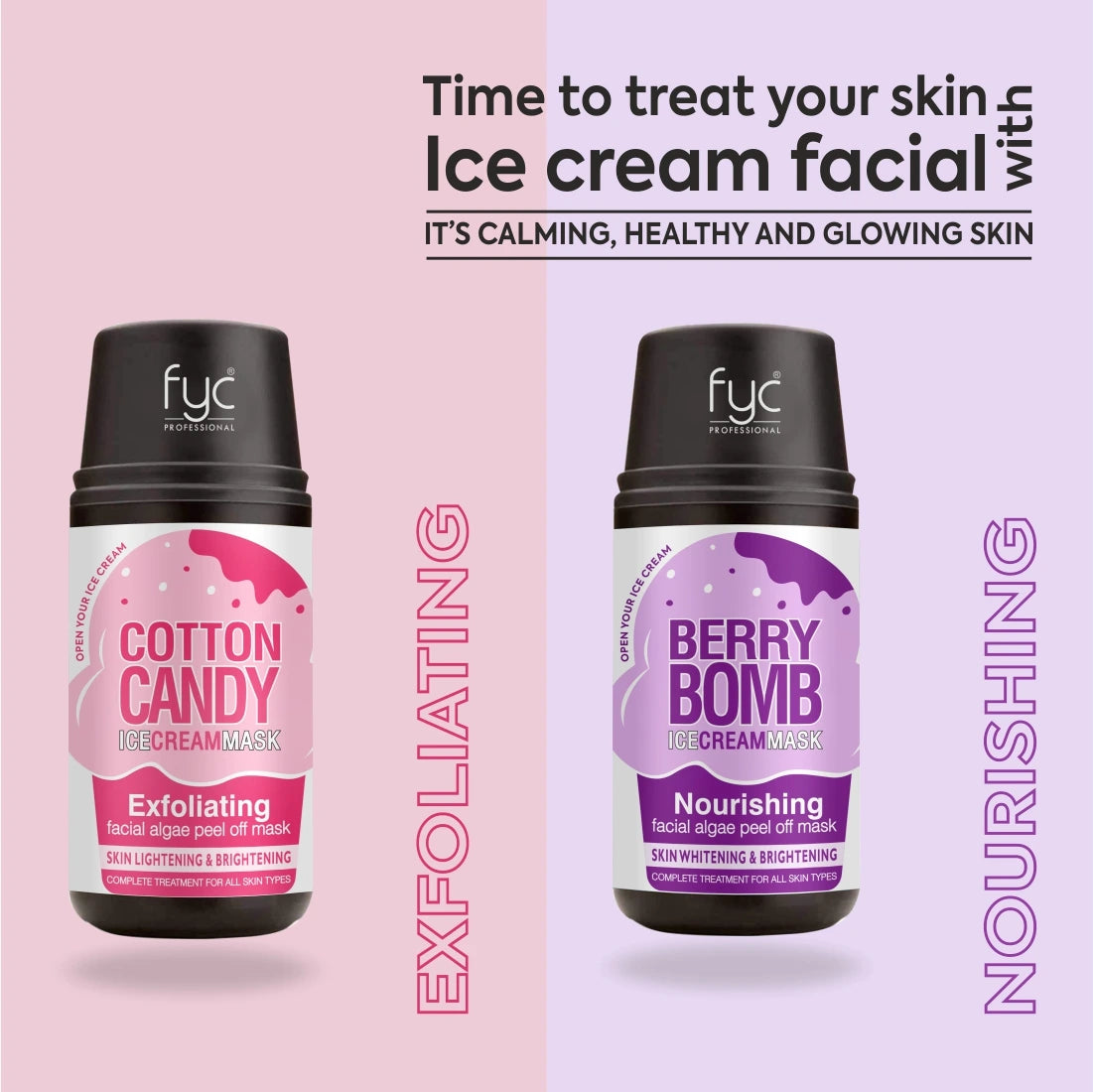 fyc-professional-berry-bomb-cotton-candy-ice-cream-mask-combo-ultimate-skin-brightening-nourishing-facial-kit - Image 2 - Buy from Indicrest