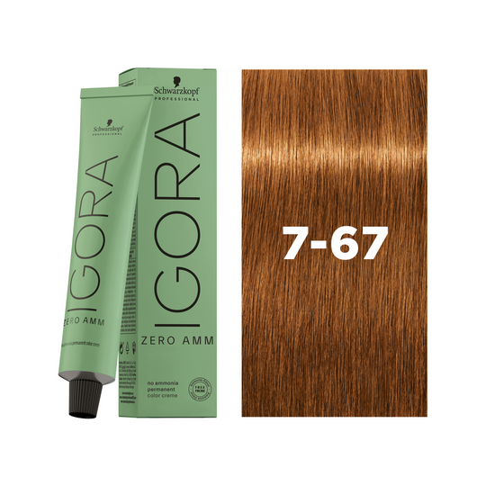 Schwarzkopf Professional Igora Zero AMM 7-67 Medium Blonde Chocolate Copper, 60ml Buy at Indicrest