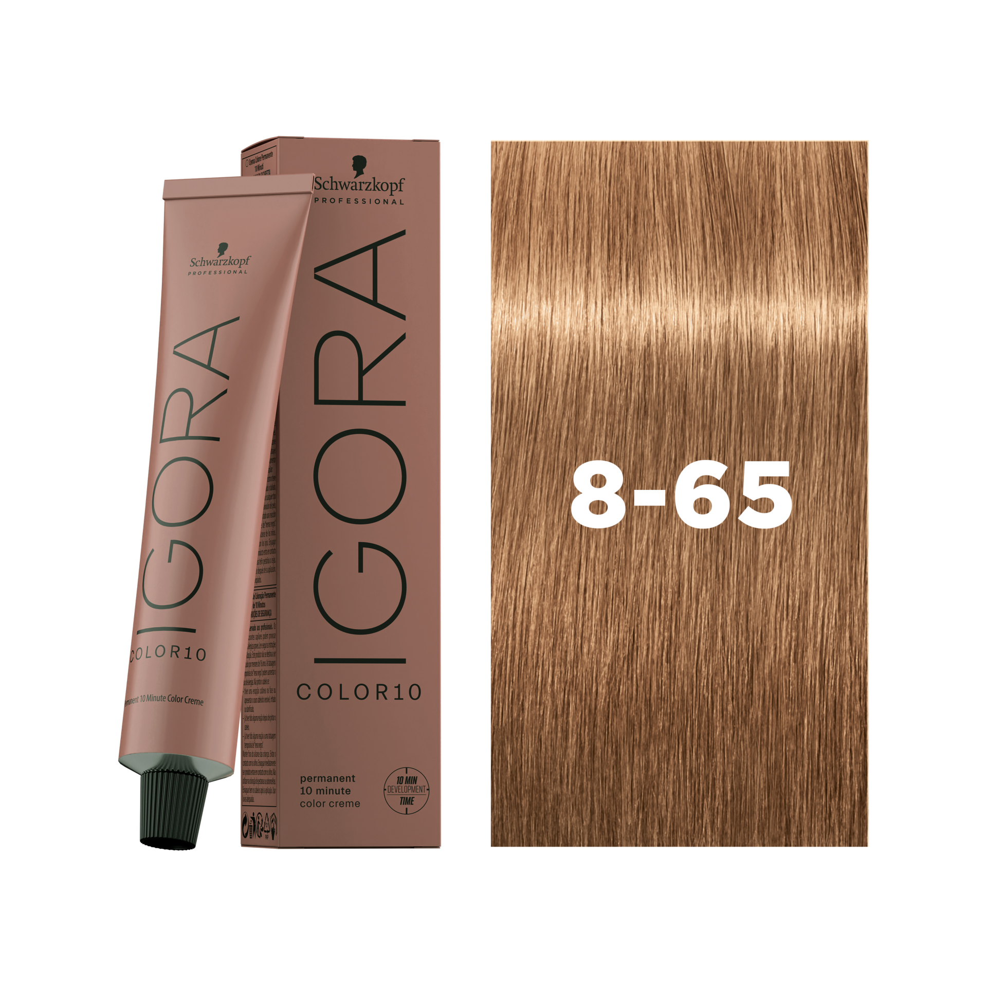 Schwarzkopf Professional Igora Color10 8-65 Light Blonde Chocolate Gold, 60ml