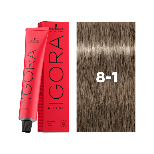 Schwarzkopf Professional Igora Royal 8-1 Light Blonde Cendré, 60ml Buy at Indicrest