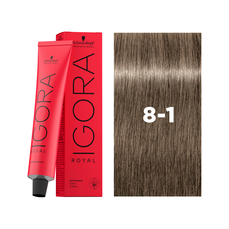 Schwarzkopf Professional Igora Royal 8-1 Light Blonde Cendré, 60ml Buy at Indicrest